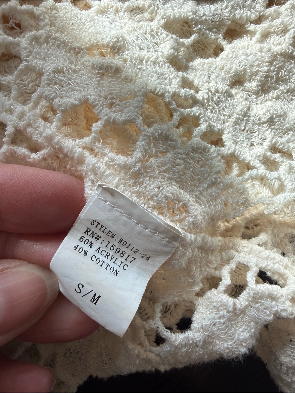 Altar’d State Cream Lace Kimono Duster Boho Sheer Cardigan S/M - Picture 10 of 11